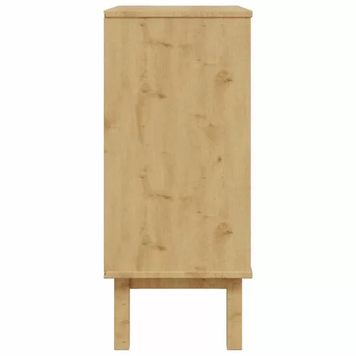 OTTA barna-fehér tömör fenyőfa fiókos szekrény 76,5x39,5x90 cm