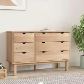 OTTA tömör fenyőfa fiókos szekrény 111x43x73,5 cm