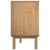 OTTA barna-szürke tömör fenyőfa éjjeliszekrény 111x43x73,5 cm