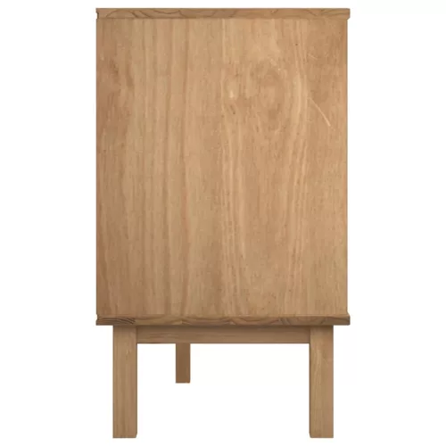 OTTA barna-fehér tömör fenyőfa éjjeliszekrény 111x43x73,5 cm