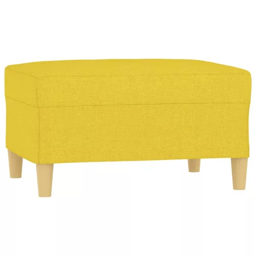 Világossárga szövet lábzsámoly 70x55x41 cm