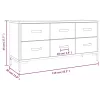 Barna tömör újrahasznosított fenyőfa tárolópad 110 x 35 x 45 cm