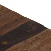 Aranyszínű rozsdamentes acél és tömör talpfa dohányzóasztal