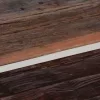 Ezüstszínű rozsdamentes acél és tömör talpfa dohányzóasztal