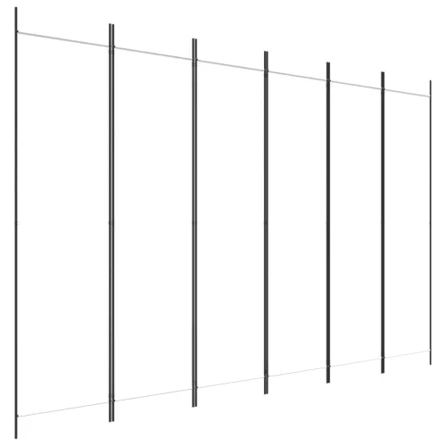 6 paneles fehér szövet térelválasztó 300x200 cm