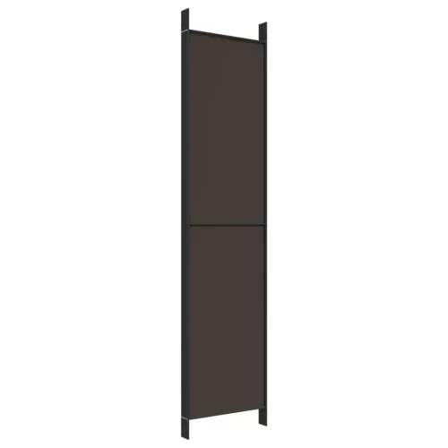 5 paneles barna szövet paraván 250 x 220 cm