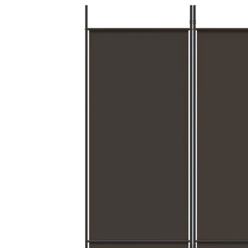 5 paneles barna szövet paraván 250 x 220 cm