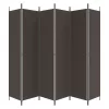 6 paneles barna szövet paraván 300 x 220 cm