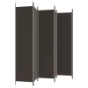 6 paneles barna szövet paraván 300 x 220 cm