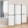 Fehér 5 paneles paraván 250x180 cm szövet