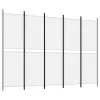 Fehér 5 paneles paraván 250x180 cm szövet