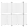 Fehér 5 paneles paraván 250x180 cm szövet