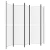 Fehér 5 paneles paraván 250x180 cm szövet