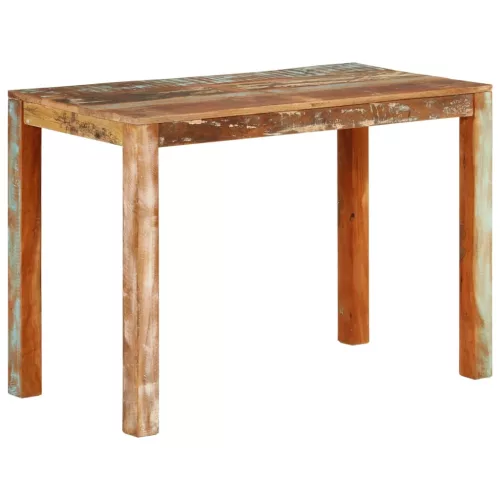 Tömör újrahasznosított fa étkezőasztal 110 x 55 x 76 cm