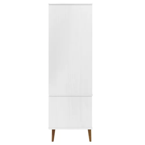 MOLDE fehér tömör fenyőfa gardrób 90 x 55 x 175 cm