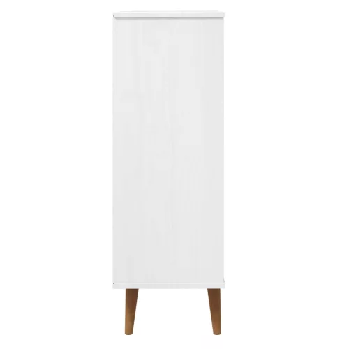 MOLDE fehér tömör fenyőfa cipőszekrény 59,5 x 35 x 103 cm
