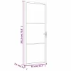 Fehér ESG üveg és alumínium beltéri ajtó 83 x 201,5 cm