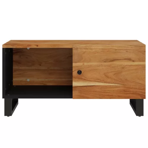 Tömör akácfa és szerelt fa dohányzóasztal 80 x 50 x 40 cm