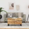 Tömör mangófa és szerelt fa dohányzóasztal 80 x 50 x 40 cm