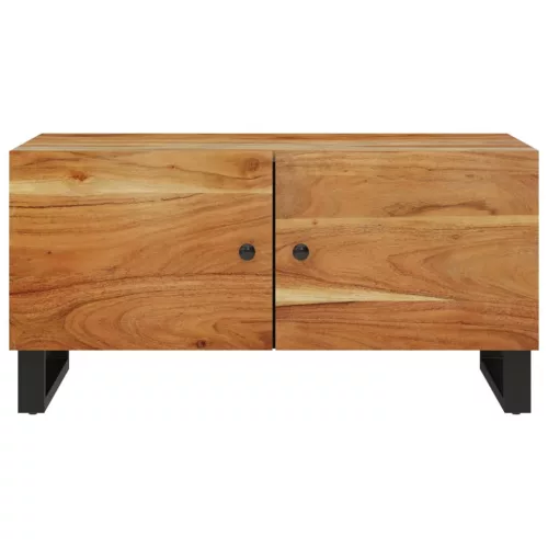 Tömör akácfa és szerelt fa dohányzóasztal 80 x 50 x 40 cm