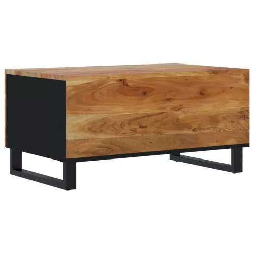 Tömör akácfa és szerelt fa dohányzóasztal 80 x 50 x 40 cm