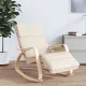 Krémszínű szövet hintaszék
