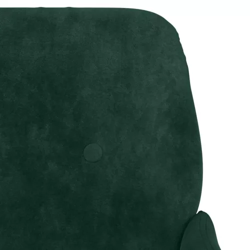 Sötétzöld bársonyfotel 62x79x79 cm