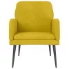 Sárga bársonyfotel 62x79x79 cm