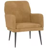 Barna bársonyfotel 62x79x79 cm