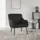 Fekete műbőr fotel 63 x 76 x 80 cm