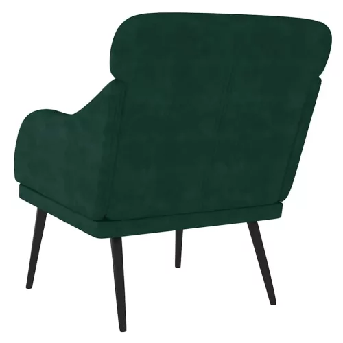 Sötétzöld bársonyfotel 63 x 76 x 80 cm