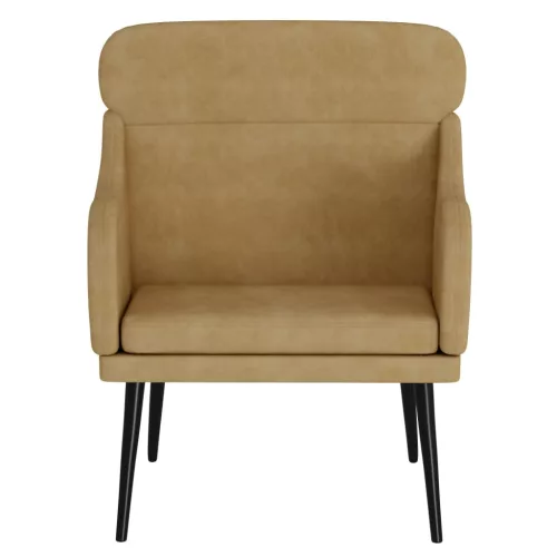 Barna bársonyfotel 63 x 76 x 80 cm