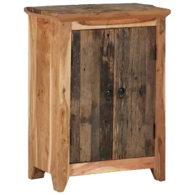   Tömör újrahasznosított és akácfa tálalószekrény 55 x 33 x 75 cm