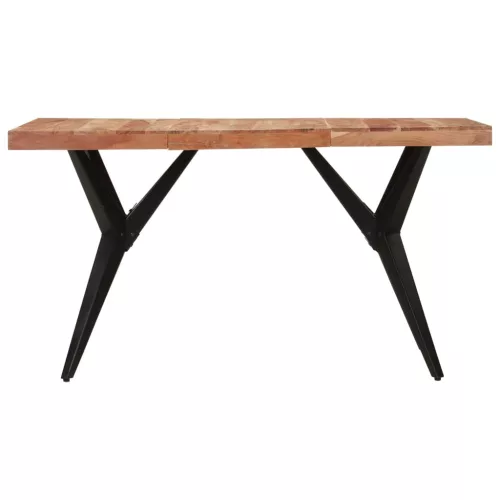 Fekete tömör akácfa étkezőasztal 140 x 70 x 76 cm