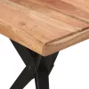 Fekete tömör akácfa étkezőasztal 140 x 70 x 76 cm