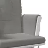 Világosszürke szövet siklófotel zsámollyal