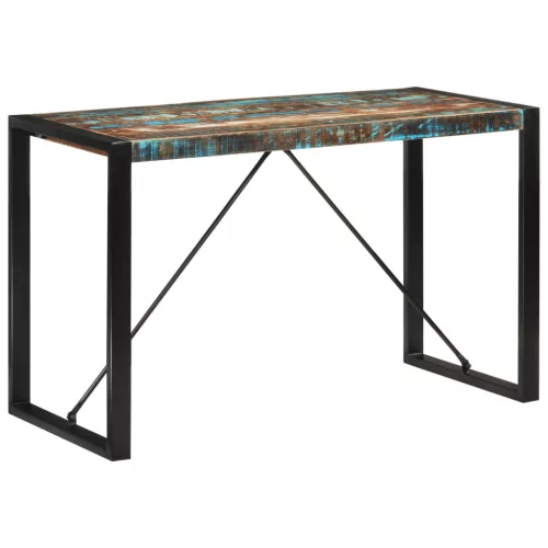 Tömör újrahasznosított fa étkezőasztal 120 x 55 x 76 cm