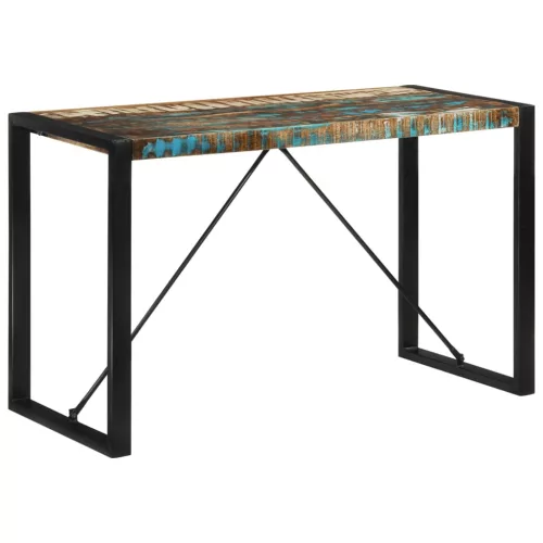 Tömör újrahasznosított fa étkezőasztal 120 x 55 x 76 cm