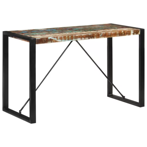 Tömör újrahasznosított fa étkezőasztal 120 x 55 x 76 cm