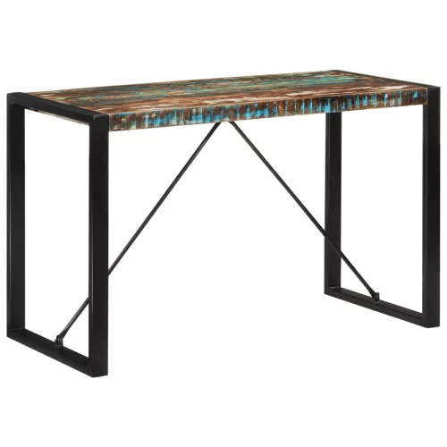 Tömör újrahasznosított fa étkezőasztal 120 x 55 x 76 cm