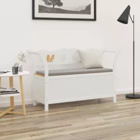 Fehér tömör fenyőfa pad 107 x 45 x 75,5 cm