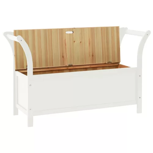 Fehér tömör fenyőfa pad 107 x 45 x 75,5 cm