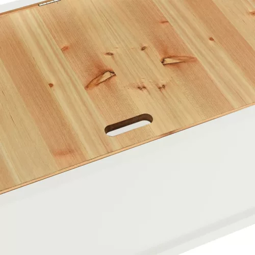 Fehér tömör fenyőfa pad 107 x 45 x 75,5 cm