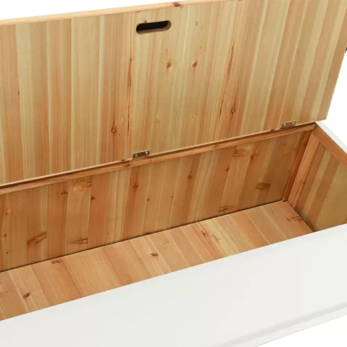 Fehér tömör fenyőfa pad 107 x 45 x 75,5 cm