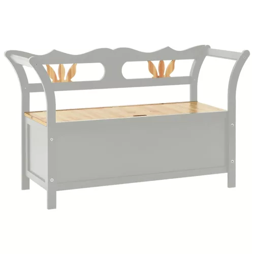 Szürke tömör fenyőfa pad 107 x 45 x 75,5 cm