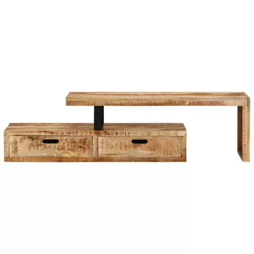 Tömör mangófa TV-állvány (118-200) x 30 x 40 cm