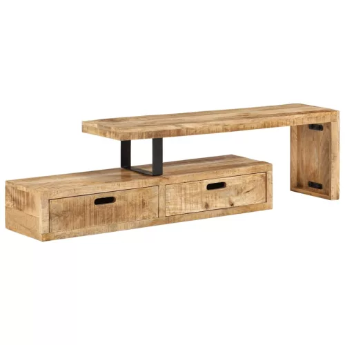 Tömör mangófa TV-állvány (118-200) x 30 x 40 cm