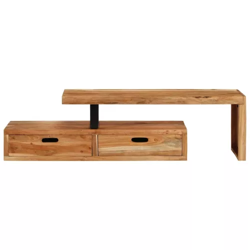 Tömör akácfa TV-állvány (118-200) x 30 x 40 cm