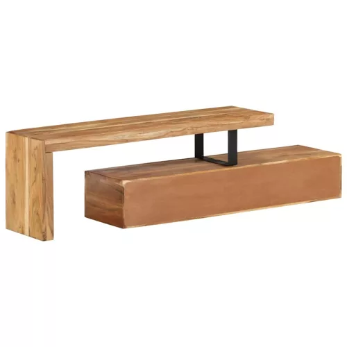 Tömör akácfa TV-állvány (118-200) x 30 x 40 cm