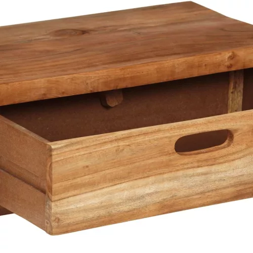 Tömör akácfa TV-állvány (118-200) x 30 x 40 cm